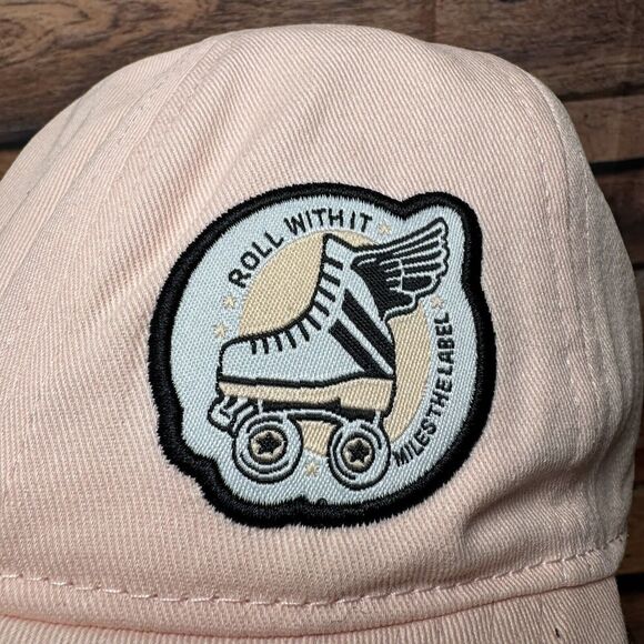 Roll With It Miles The Label Girls Hat Adjustable Pink Cap Winged Roller Skate - Picture 5 of 9